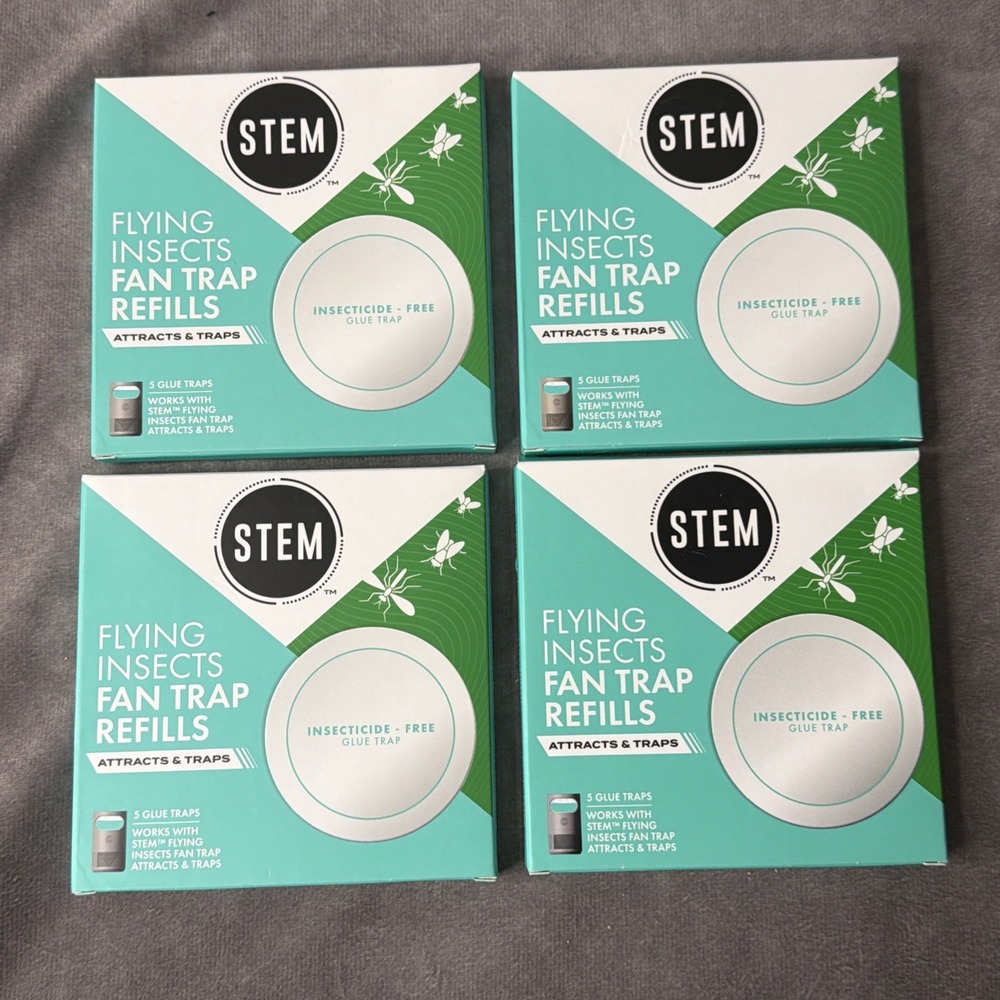 STEM Glue Trap Reﬁll Pads for STEM Flying Insect Fan Trap Device 5 Ct Lot Of 4